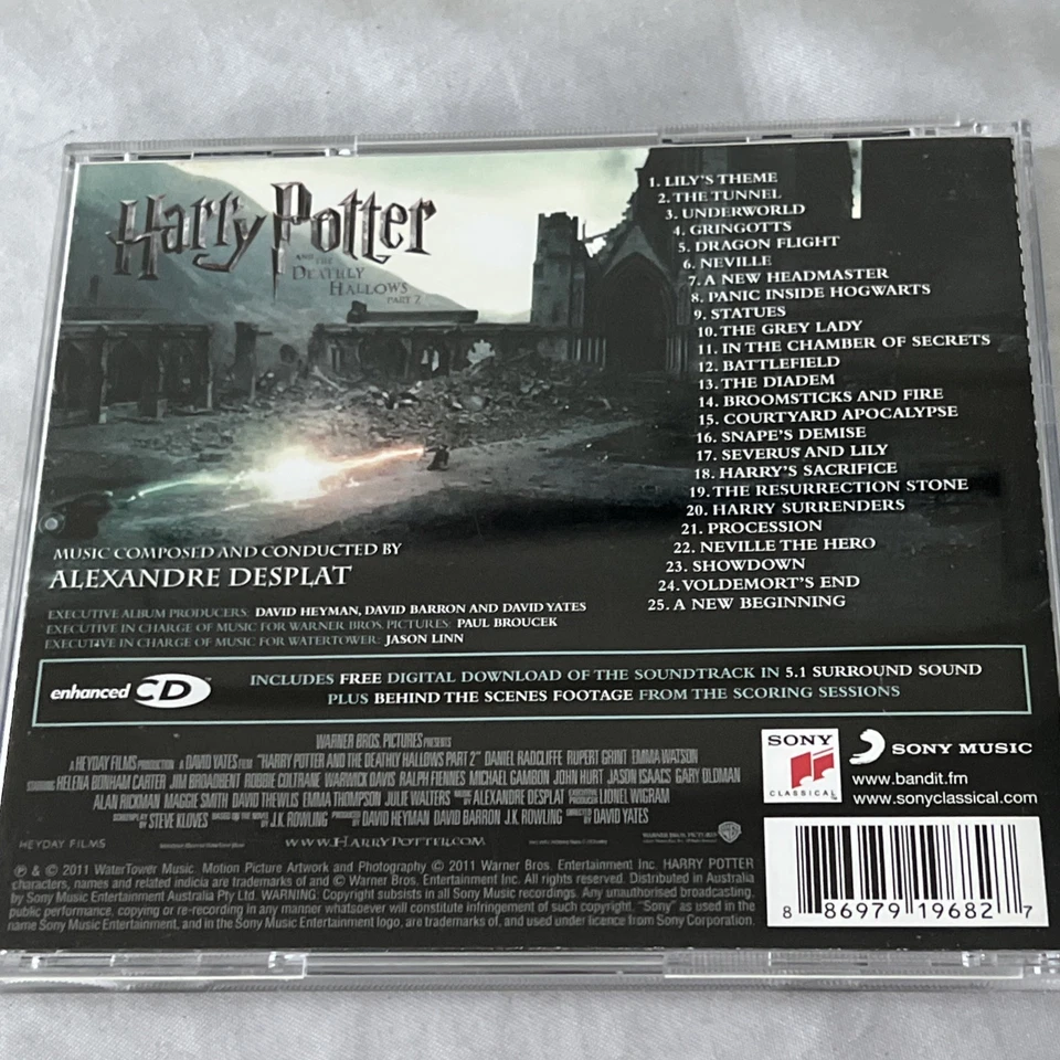Harry Potter And The Deathly Hallows Part 2 CD Soundtrack Music Rare Movie Merch - Image 2 of 4