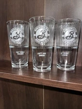 3 x Brooklyn Brewery Half Pint 10oz Glass Brand New.  For Any Bar/Mancave