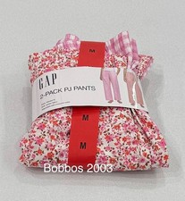 Gap Women s 2-Pack Relaxed Fit Cotton PJ Pants, Pink, Size M