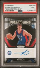 2023 PANINI PRIZM ROOKIE PENMANSHIP #RPTUB AZUOLAS TUBELIS PSA 9