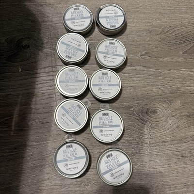 10 Pack Amaco Nail Hole and Corner Filler for Wood, 2 oz Tin ~ Silver