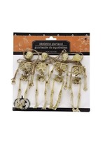 Halloween Dec 60" Long Skeleton Garland with 4 6" Tall Halloween Skeletons