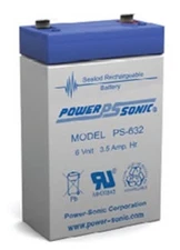 Power-Sonic PS-632 Battery - 6V 3.5AH