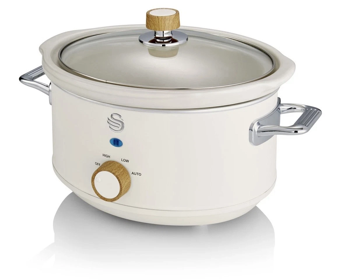 Swan Slow Cooker 3.5L / 3.7 QT with Removable Ceramic Bowl & Lid