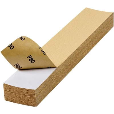 SHAWYA 40 PCS 2-3/4" x 16-1/2" Long Board Sand Paper 80 Grit PSA Longboard Sandpaper...