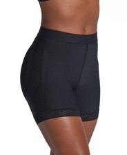 Leonisa E4416 Women Mid-Rise Sculpting Butt Lifter Shaper Shorts 012983 Black XL