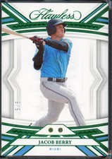 2023 Panini Flawless JACOB BERRY #36 Dual Gem Emerald Green /5 Marlins SSP