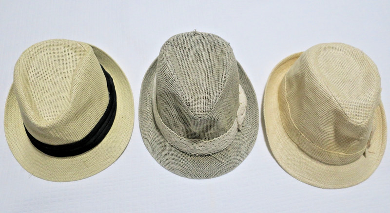 3 Lot Paper/Straw Angela & William, The Hatter Co., Unbranded Hat
