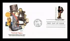 DR JIM STAMPS US COVER NAUTICAL FIGURE WOOD CARVING FOLK ART FDC FLEETWOOD