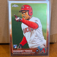 Topps 2015 Chrome Yasmany Tomas Arizona Diamondbacks Baseball Rookie Card #189. rookie card picture
