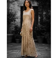 Alex Evenings Vintage Silk Blend Flapper Esq Cocktail Dress