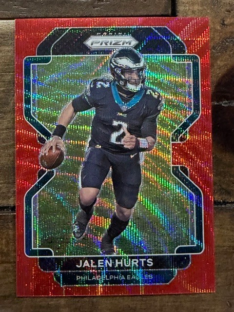2021 Panini Prizm Red Wave Prizm /149 Jalen Hurts #221 Eagles 2nd Year