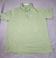 Criquet Pima Cotton Polo Shirt Mens Medium Light Green Golf Performance Preppy