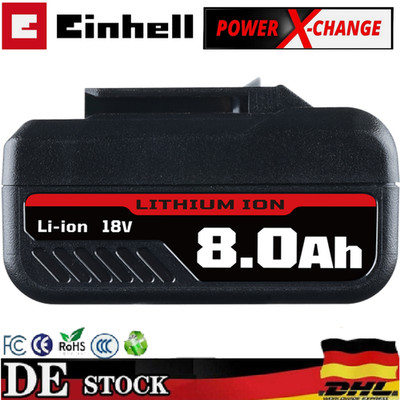 8,0Ah Akku Für Einhell 18V Ersatzakku POWER X-CHANGE Lithium PXC Batterien
