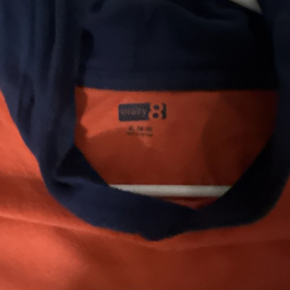 Camisa con Capucha Crazy 8 Informal Naranja Manga Corta Talla XL (12-14) Foto 4 de 4