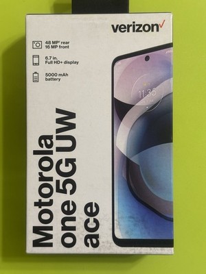 Verizon Prepaid Smartphone Motorola One 5G Ace - 64 GB - Gray, Brand New Sealed