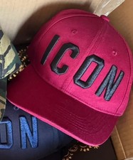 ICON Dsquared Hat Cap Adjustable SnapBack ** Burgundy Only **