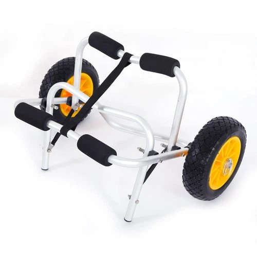 Heavy Duty Kayak Canoe Boat Carrier Dolly Trailer Trolley Cart Wheel