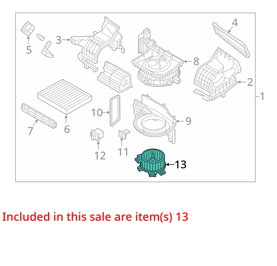 2015 Hyundai Sonata Heater AC Blower Motor OEM 55K Miles - LKQ390988105 - Image 4 of 4