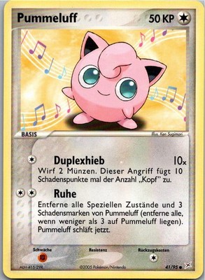 Pokémon Pummeluff 41/95 EX Team Magma vs Team Aqua 2005 Deutsch