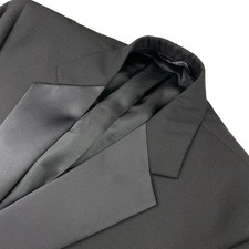 Jos A Bank Men's 100 Wool Satin Lapel 1-Button Tuxedo Jacket Black 42S