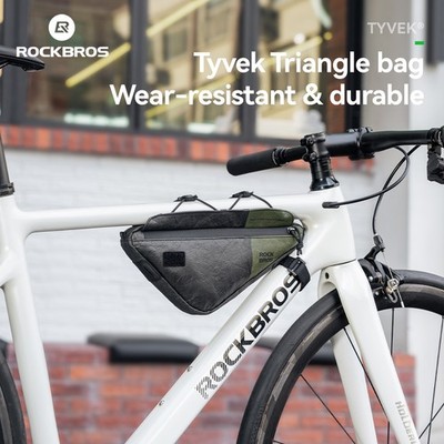 ROCKBROS Tyvek Series Bike Triangle Frame Bag,Bicycle Storage Pouch Top Tube Bag