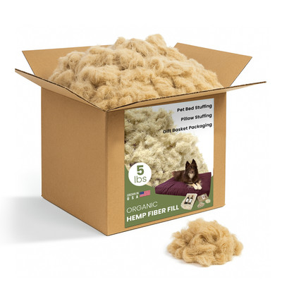 Hemp Stuff Hemp Fiber Fill - Midwest Grown and processed Organic. Made in USA