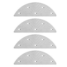 2 Pairs Half Moon Heel Pads Shoe Metal Guards Boot Sole Repair Plates