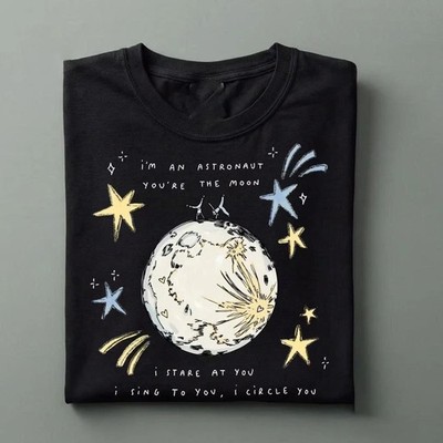 Noah Kahan Orbiter Astronaut Lyrics Graphic T-Shirt Size S-5XL NA1072