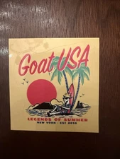 GOAT USA Legends Of Summer Goat Sticker. Single Sticker. Brand New.