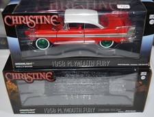 GREENLIGHT GREEN MACHINE CHRISTINE 1958 PLYMOUTH FURY SCORCHED SET RED VERSION