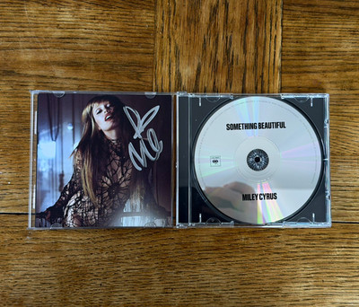 Miley Cyrus Something Beautiful SIGNED CD Exclusive-  IN HAND