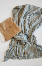 Pura Vida Canvas Ring Sling Baby Newborn Carrier Bamboo Linen Green