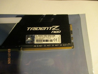 G. SKILL Trident Z NEO RGB 32GB DDR4 3600 MHz Single stick Passes