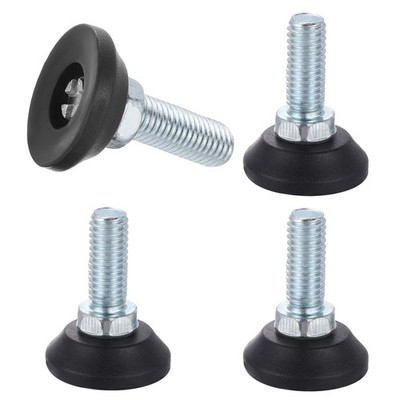 4Pcs 3/8''-16 Thread Furniture Feet Levelers 19mm l Furniture Feet Black