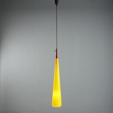 Lampada Vintage Vetro di Murano Giallo Design Italia Anni 60 Originale
