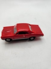 1967 67 GTO RED MODEL MOTORING SLOT CAR ORIGINAL TJET CHASSIS SERVICED RUNS