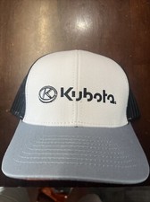 Kubota Tractors Baseball Hat Cap White/Black Mesh Back New Without Tags