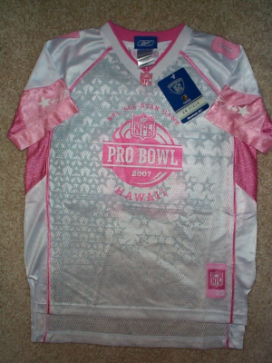 REEBOK 2007 PRO BOWL nfl Football PINK (Hawaii) Jersey Youth