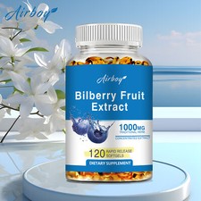 Bilberry Fruit Extract 1000mg - Healthy Eye Function and Overall Vision Health