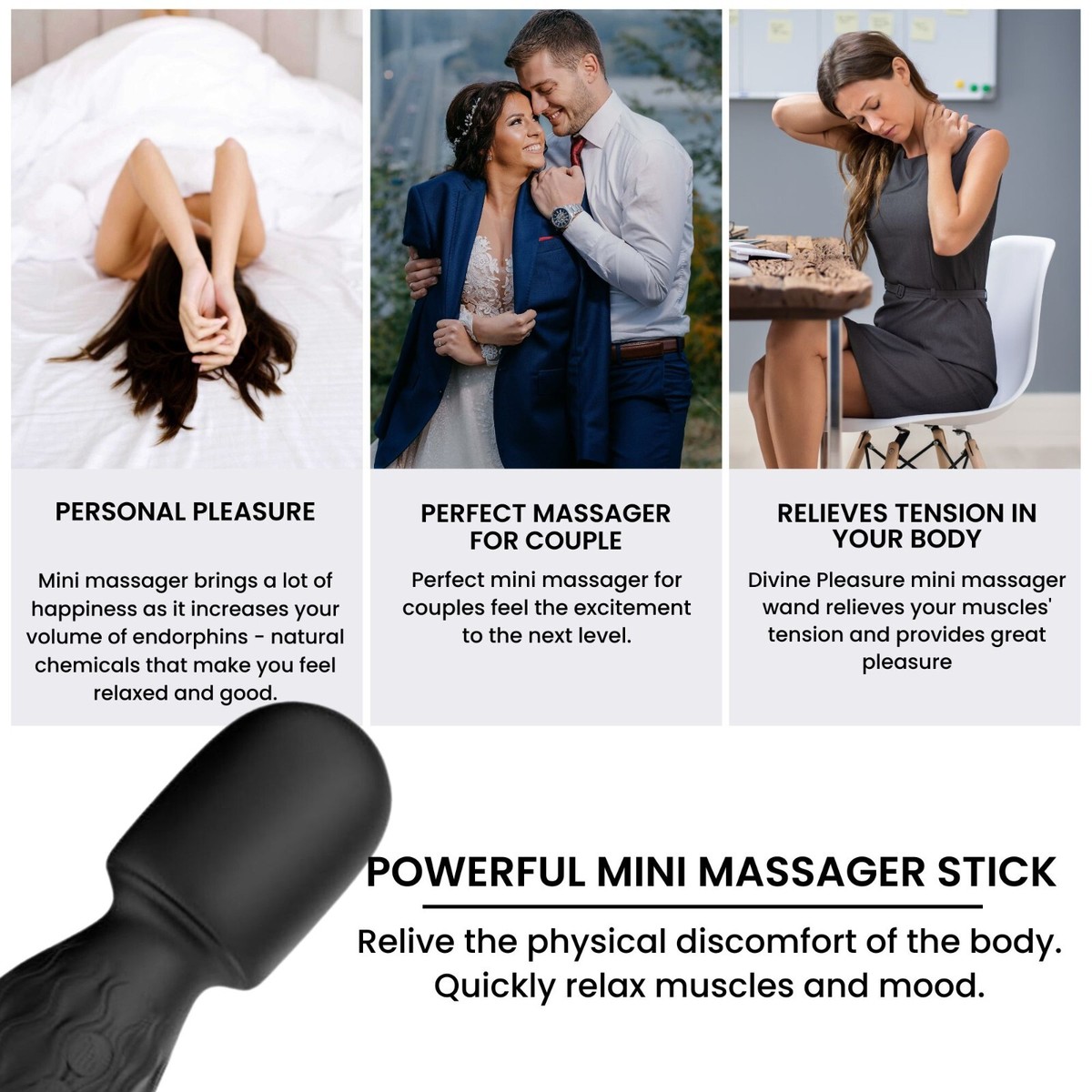 Handheld Massager Powerful, Perfect For Personal Pleasure & Muscle Recovery 