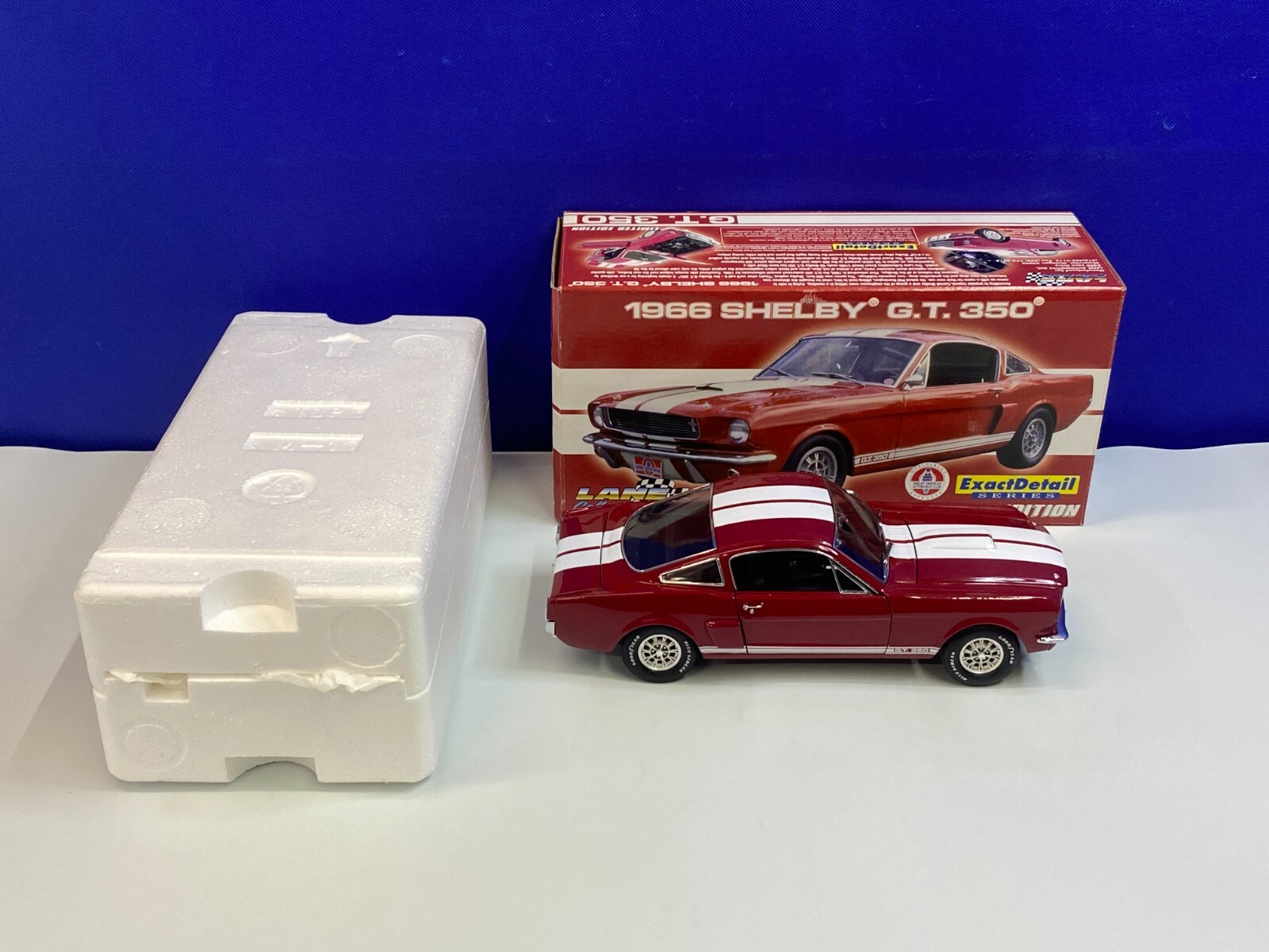 LANE COLLECTIBLES EXACT DETAIL 1/18 SCALE RED 1966 SHELBY GT 350