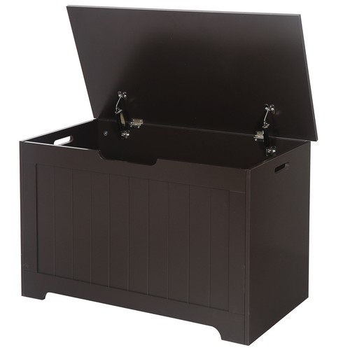 Holz Spielzeugkiste Lift Top Eingang Aufbewahrungstruhe/Bank mit 2 Sicherheitsscharnieren - Bild 7 von 12