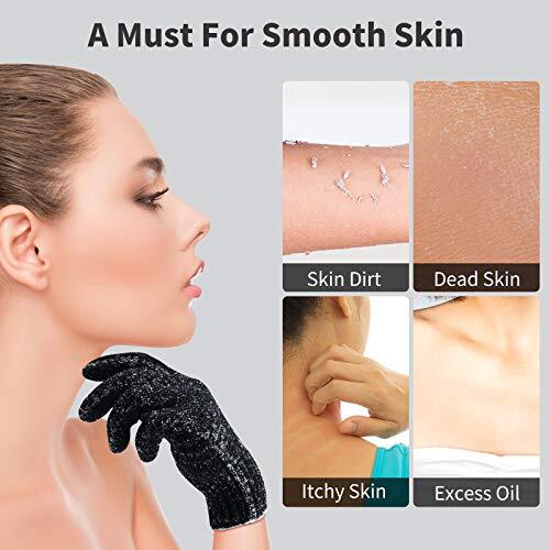 4 pares de guantes exfoliantes de doble cara guantes de ducha para cara corporal - Imagen 6 de 7