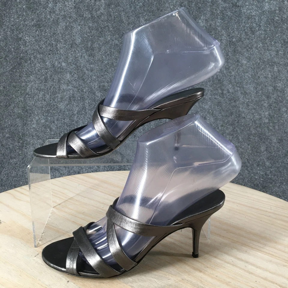 Tacones Donna Karan para mujer Neiman Marcus 35 tiras de aguja gris Italia Foto 2 de 4