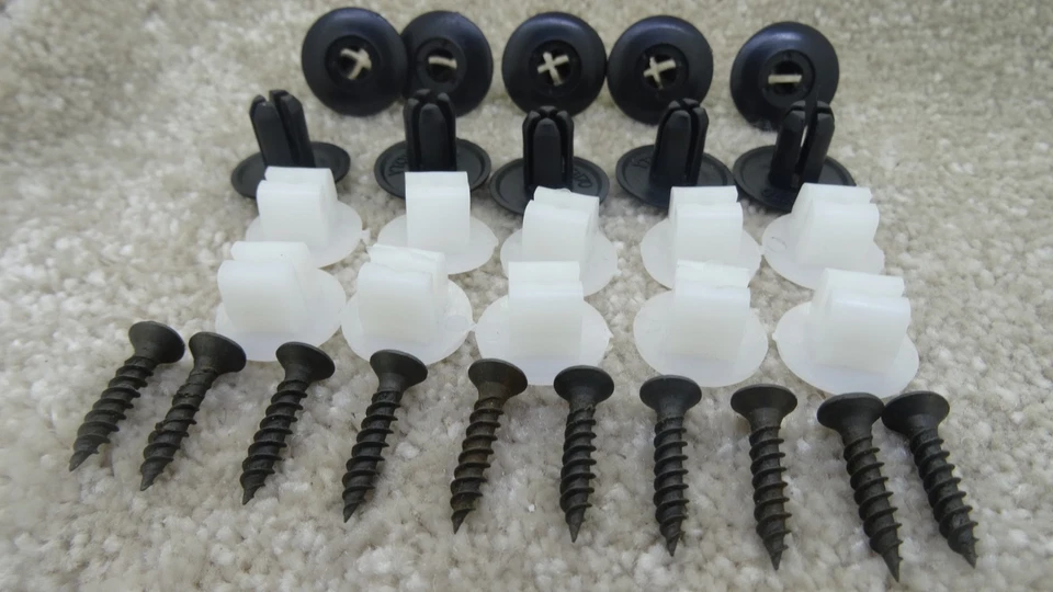 FORD TRIM PANEL FIXING PUSH CLIPS SCREW FASTENER CARPET, PLY LINING 10Pcs - Image 3 of 4