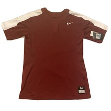 Nike Vapor Pro Button Women's Medium Softball Jersey Maroon Red 821989