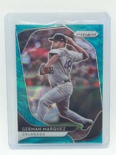 German Marquez 2020 Panini Prizm Baseball - TEAL WAVE #111 - Colorado Rockies