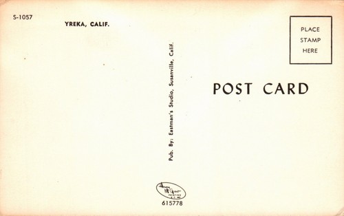 TARJETA POSTAL DE YREKA, CALIF. CALIFORIA Vista aérea - Imagen 2 de 2
