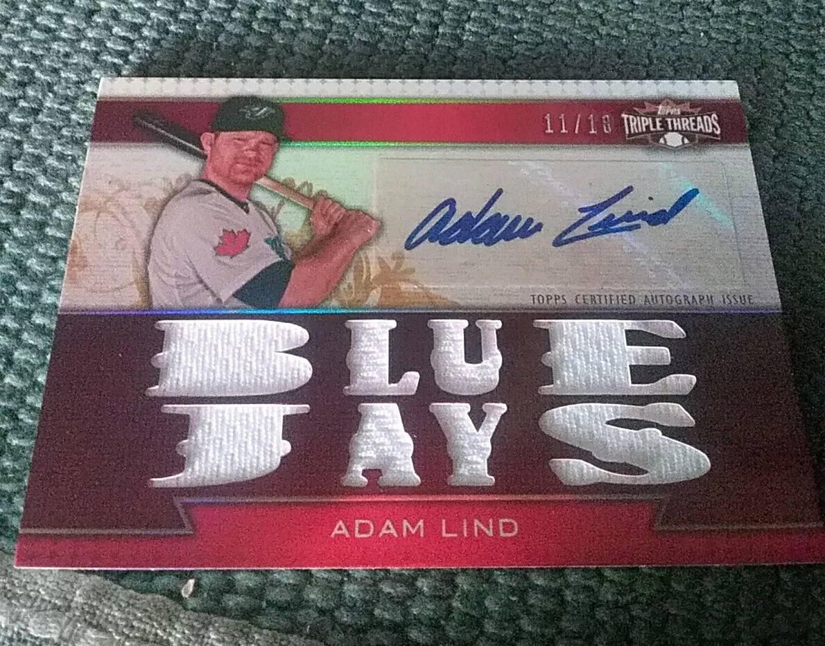 2011 Topps Triple Threads Relic Autographs #TTAR257 Adam Lind Auto